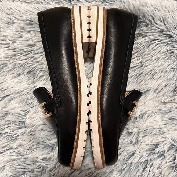 Talbots Black Buckle Leather Loafers - Picture 6 of 16